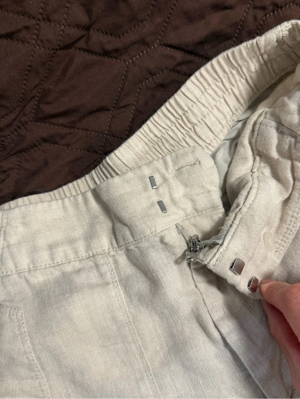 Athleta linen Lightweight Cream Pants